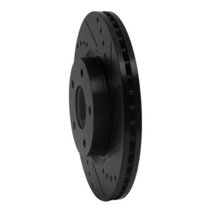 Nissan Altima Brake Rotor (1) - Front Right - R1 Concepts - Drilled & Slotted - Black - `13-`25